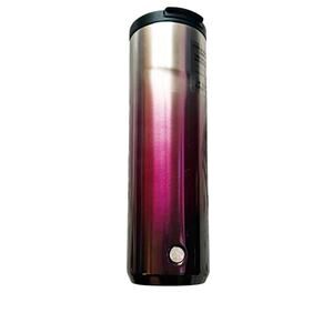 Starbucks 2021 Purple Silver Ombre Stainless Steel Insulated Tumbler 20oz New